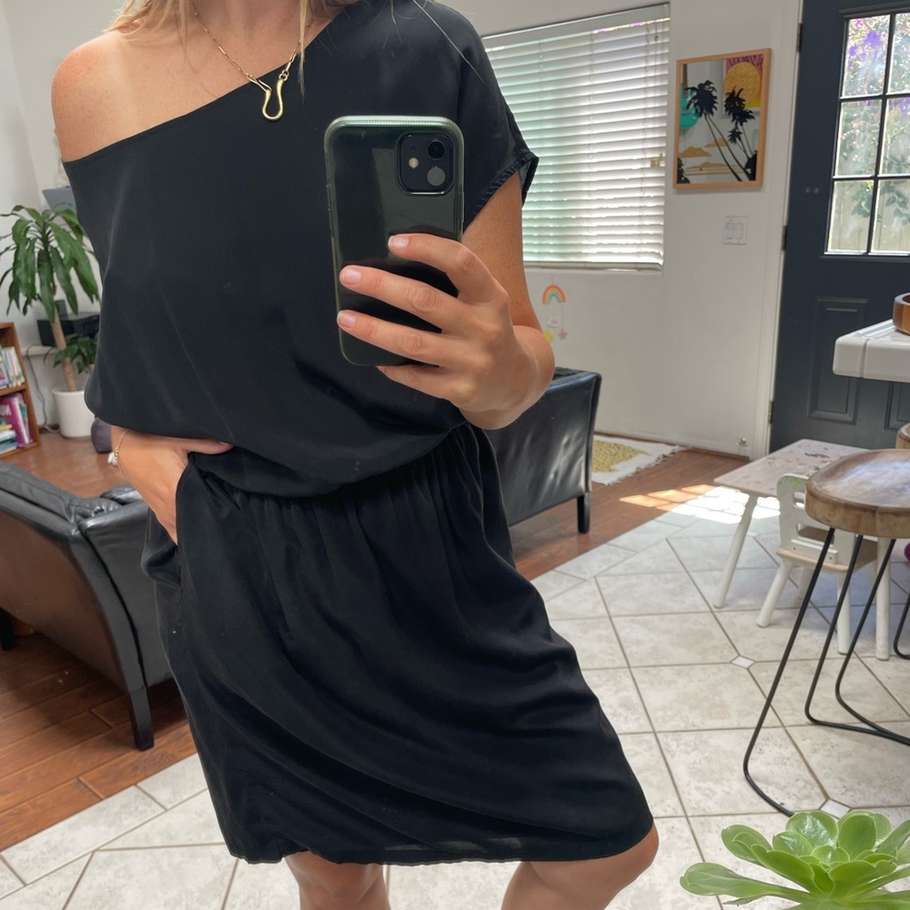 Little (easy) Black Dress. DKNY Silk blend Modern and Effortless!